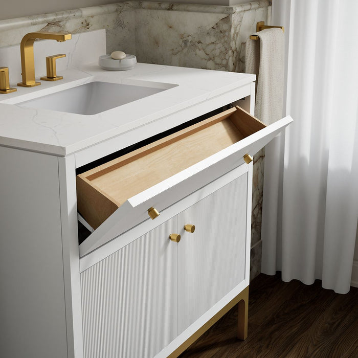 KOHLER K-32760 Calpa 36" bathroom vanity cabinet with sink and quartz top