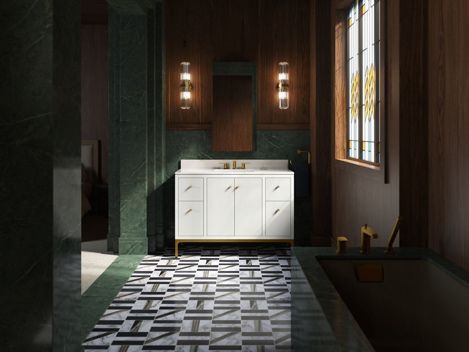 KOHLER K-32834 Calpa 48" bathroom vanity cabinet with sink and quartz top