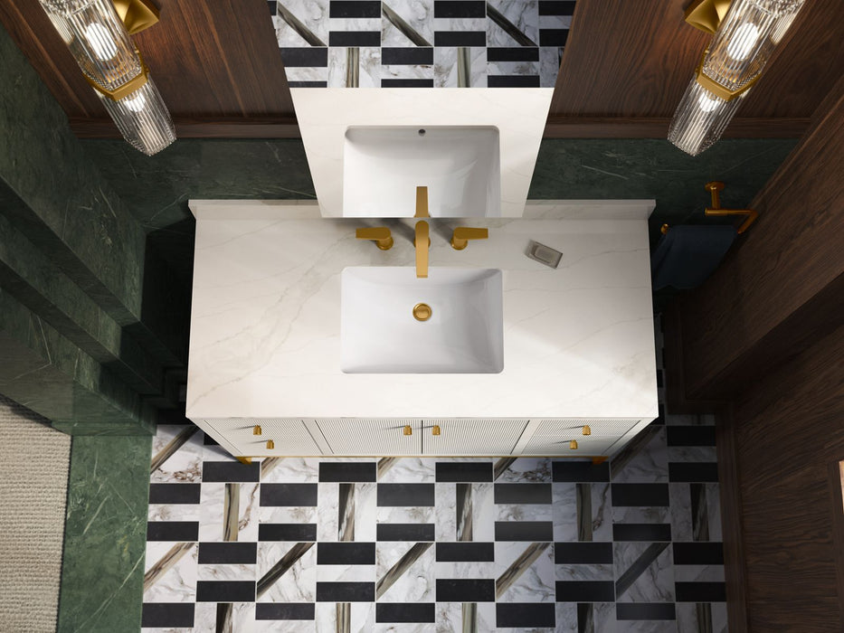 KOHLER K-32834 Calpa 48" bathroom vanity cabinet with sink and quartz top