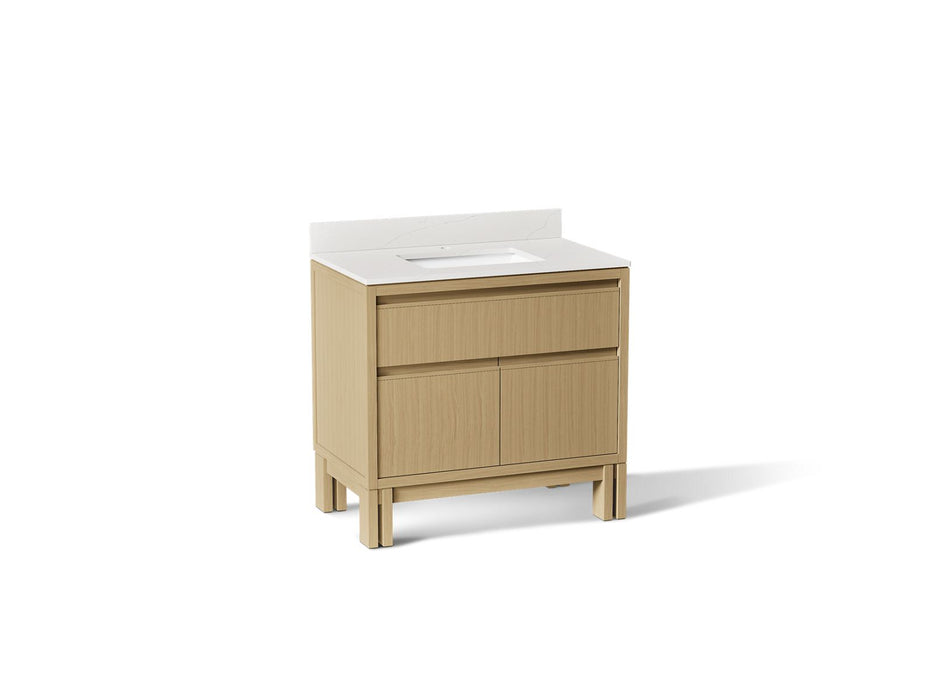 KOHLER K-32838 Solive 36" bathroom vanity cabinet with sink and quartz top