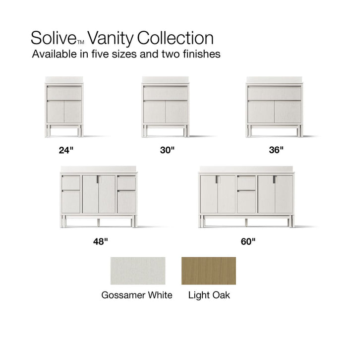 KOHLER K-32838 Solive 36" bathroom vanity cabinet with sink and quartz top
