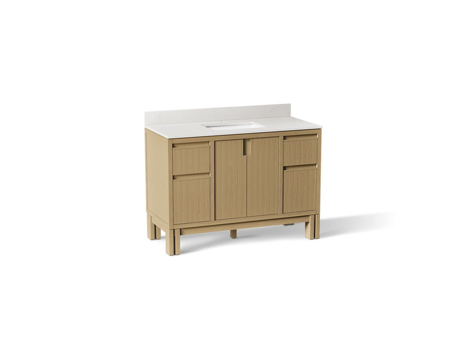 KOHLER K-32839 Solive 48" bathroom vanity cabinet with sink and quartz top
