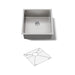 KOHLER K-33152 Strive 18-1/4" undermount single-bowl bar sink, stainless steel - view 5