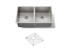 KOHLER K-33154 Strive 29-1/2" undermount double-bowl kitchen sink, stainless steel