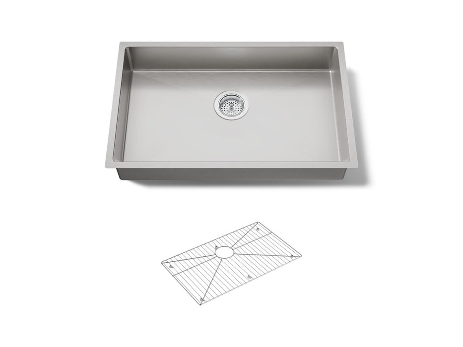 KOHLER K-33156 Strive 29" undermount single-bowl kitchen sink, stainless steel