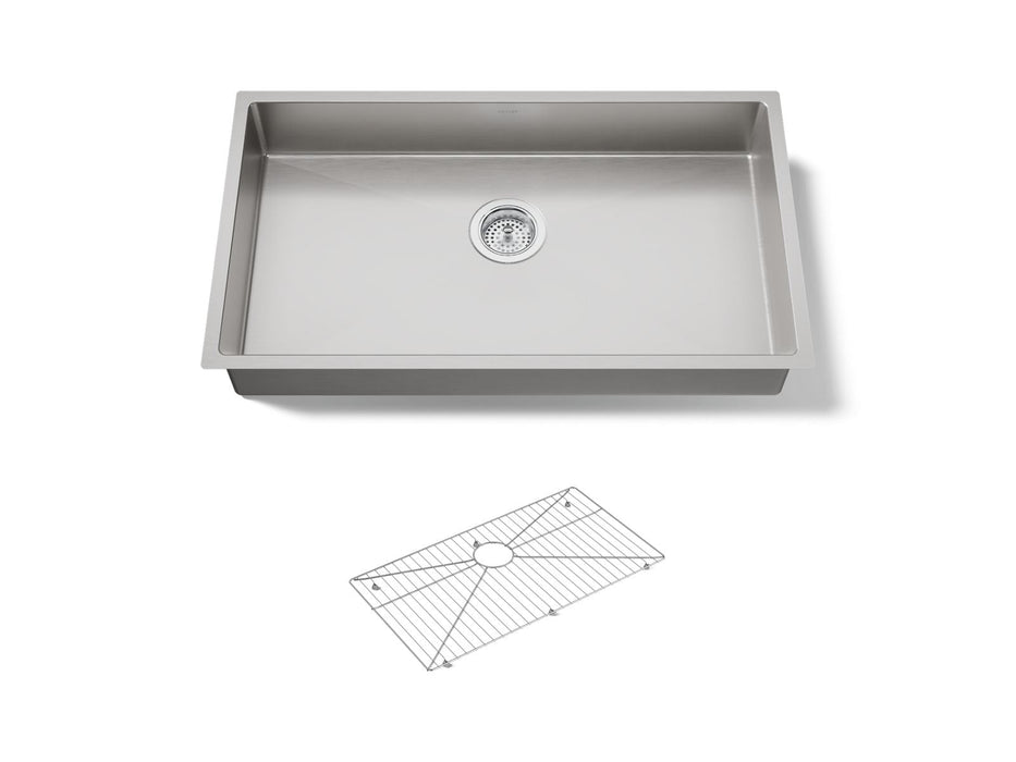 KOHLER K-33158 Strive 32" undermount single-bowl kitchen sink, stainless steel