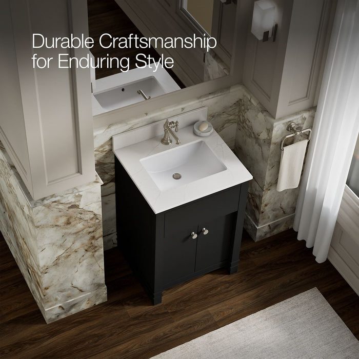 KOHLER K-33264 Alouette 24" bathroom vanity cabinet with sink and quartz top