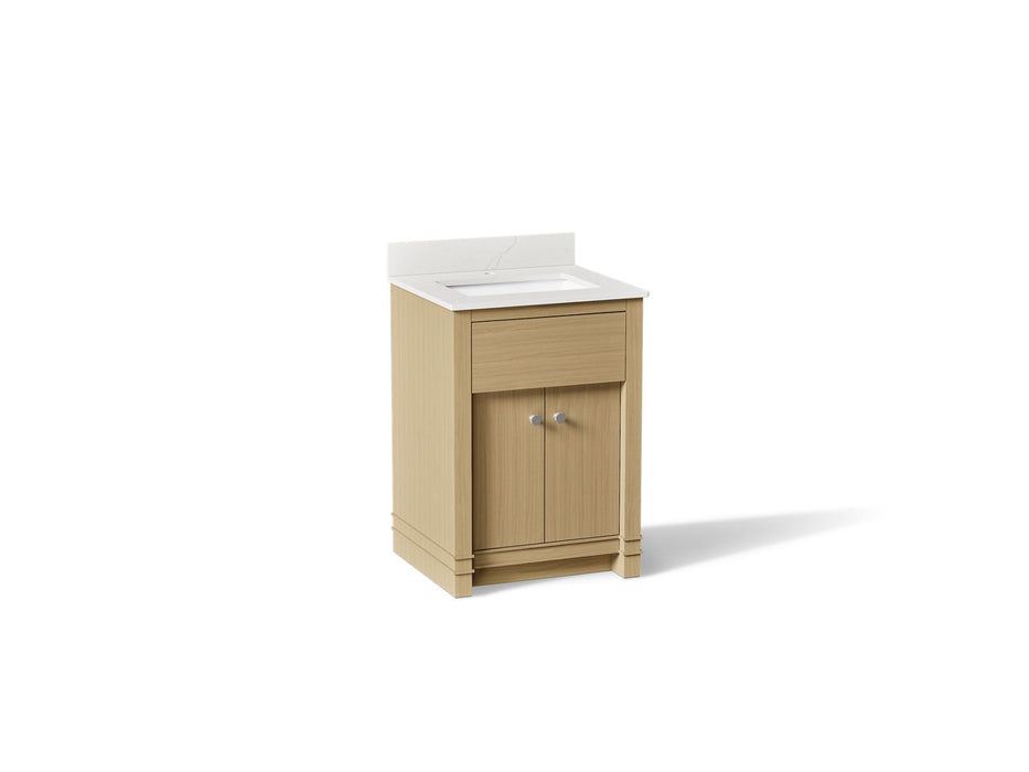 KOHLER K-33264 Alouette 24" bathroom vanity cabinet with sink and quartz top