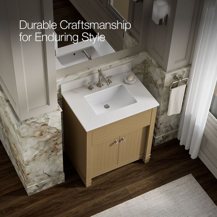 KOHLER K-33265 Alouette 30" bathroom vanity cabinet with sink and quartz top