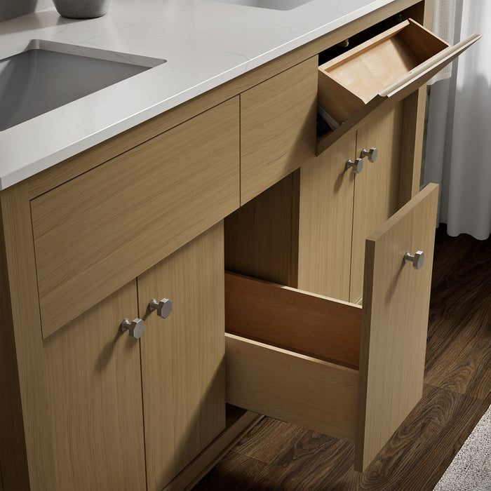 KOHLER K-33293 Alouette 60" bathroom vanity cabinet with sinks and quartz top