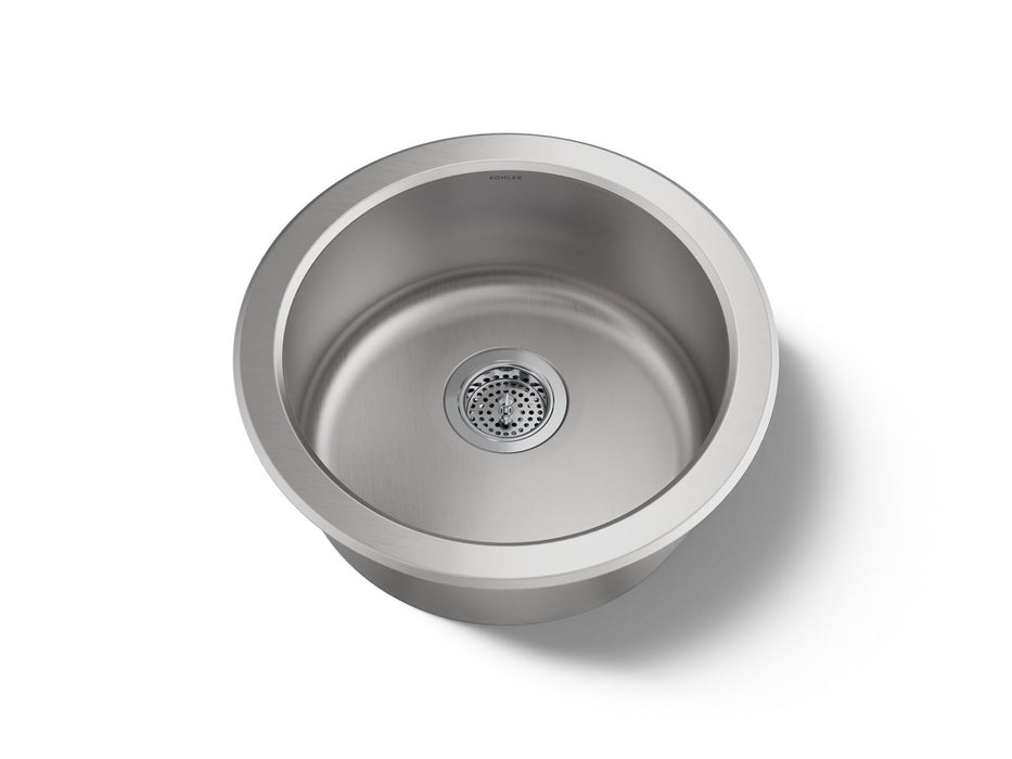KOHLER K-3341 Lyric|Undertone 18-1/2" top-/undermount single-bowl bar sink, stainless steel
