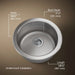 KOHLER K-3341 Lyric|Undertone 18-1/2" top-/undermount single-bowl bar sink, stainless steel - view 5