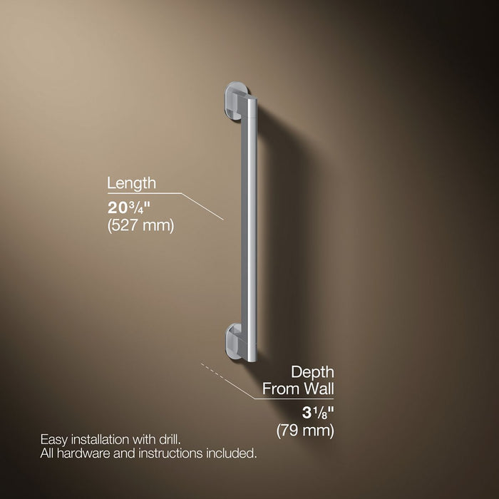 3/4 view of product with dimensions