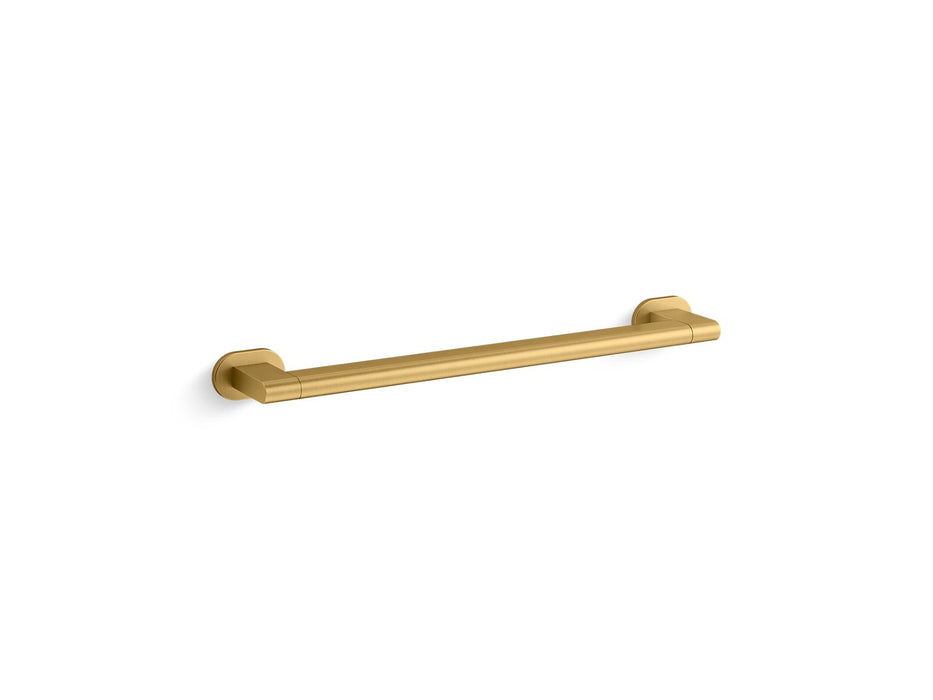 KOHLER K-33457 Belay 18" grab bar, vibrant brushed moderne brass