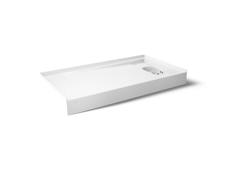 KOHLER K-33474-0 K-33474 Anthem EvoCycle 60" x 32" Alcove Shower Base, Right Drain, white