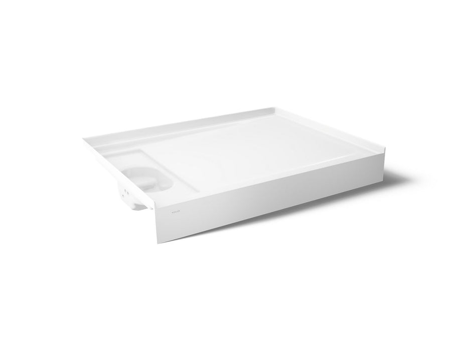 KOHLER K-33477-0 K-33477 Anthem EvoCycle 48" x 36" Alcove Shower Base, Left Drain, white