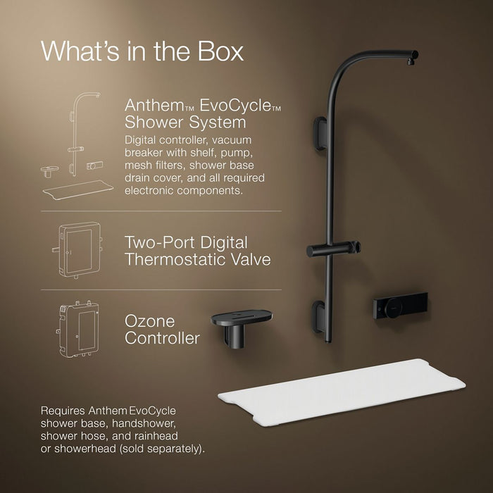 KOHLER K-33482 Anthem EvoCycle Smart shower system, matte black - view 2