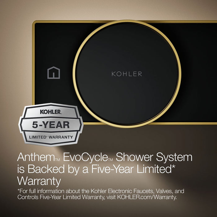 KOHLER K-33482 Anthem EvoCycle Smart shower system, vibrant brushed moderne brass - view 3
