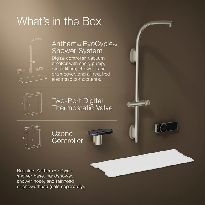 KOHLER K-33482 Anthem EvoCycle Smart shower system, vibrant brushed nickel - view 2