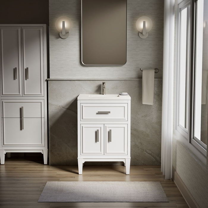 KOHLER K-33543-ASB Southerk 24" bathroom vanity cabinet with sink and quartz top