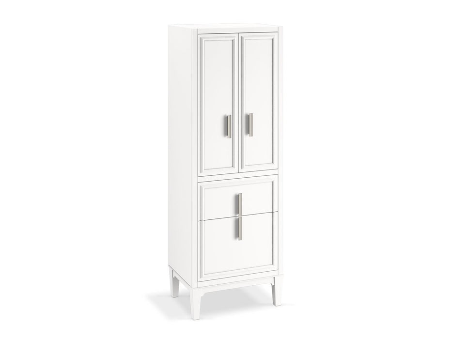 KOHLER K-33548-ASB Southerk 24" x 70" linen tower, white