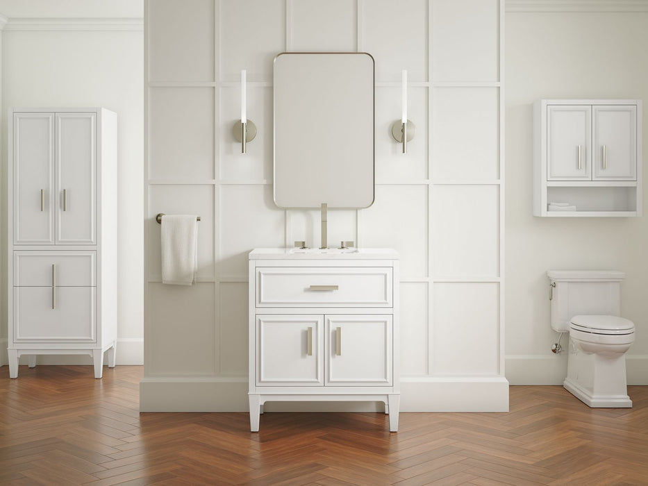 KOHLER K-33548-ASB Southerk 24" x 70" linen tower, white - view 3