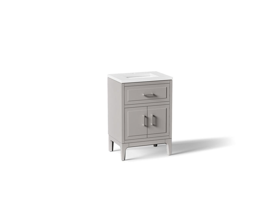 KOHLER K-33551-ASB Seer 24" bathroom vanity cabinet with sink and quartz top