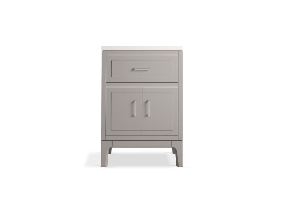 KOHLER K-33551-ASB Seer 24" bathroom vanity cabinet with sink and quartz top