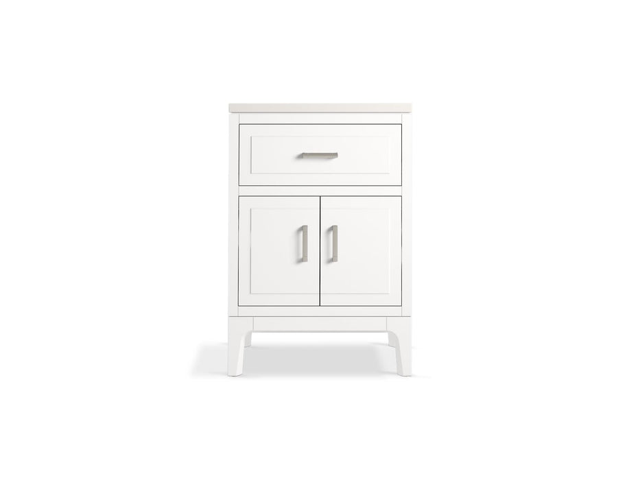 KOHLER K-33551-ASB Seer 24" bathroom vanity cabinet with sink and quartz top