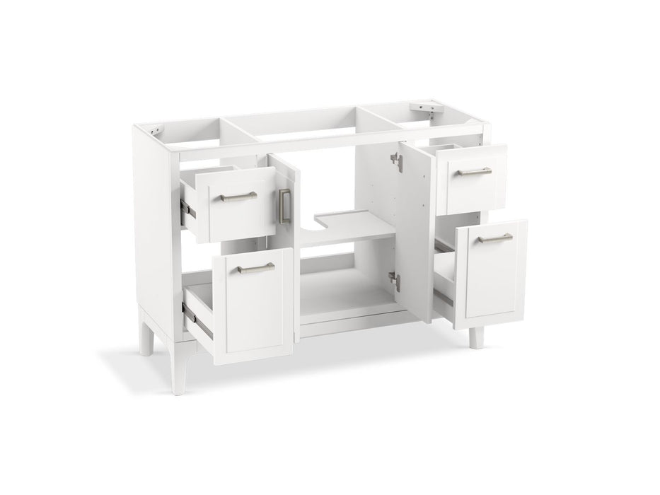 KOHLER K-33554-ASB Seer 48" bathroom vanity cabinet with sink and quartz top, white - view 2