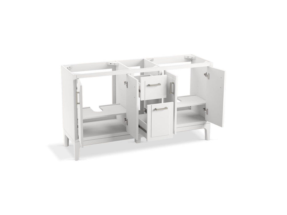 KOHLER K-33555-ASB Seer 60" bathroom vanity cabinet with sinks and quartz top