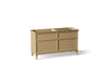 KOHLER K-33560 Artifacts 60" bathroom vanity cabinet, light oak