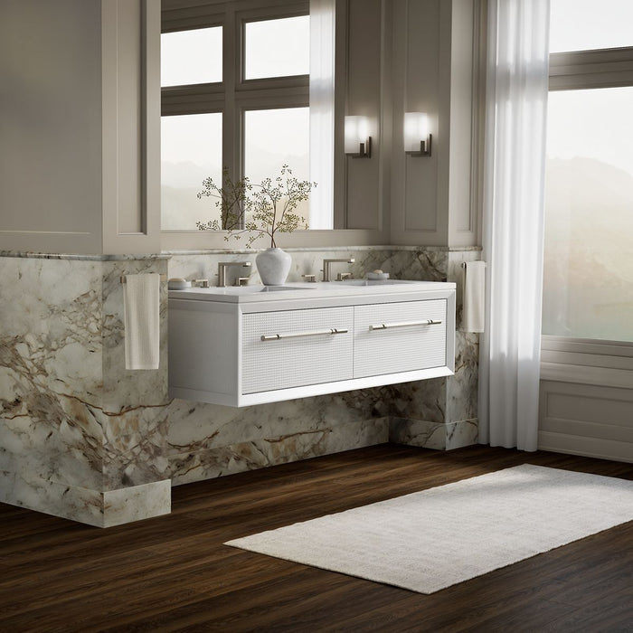 KOHLER K-33563 Enivo 60" wall-hung bathroom vanity cabinet, white - view 5