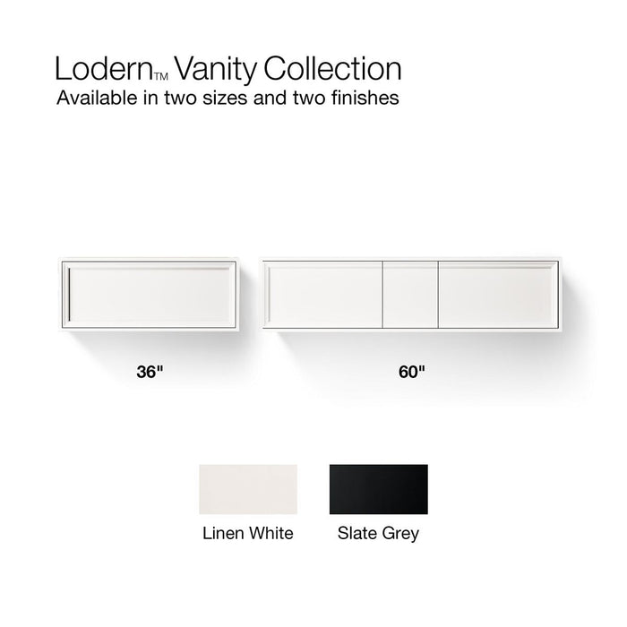 KOHLER K-33567 Lodern 60" wall-hung bathroom vanity cabinet, slate grey - view 2