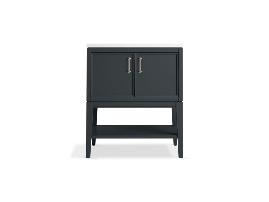 KOHLER K-33578-ASB Winnow 30" bathroom vanity cabinet with sink and quartz top, slate grey - view 4
