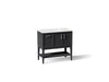 KOHLER K-33579-ASB Winnow 36" bathroom vanity cabinet with sink and quartz top, slate grey