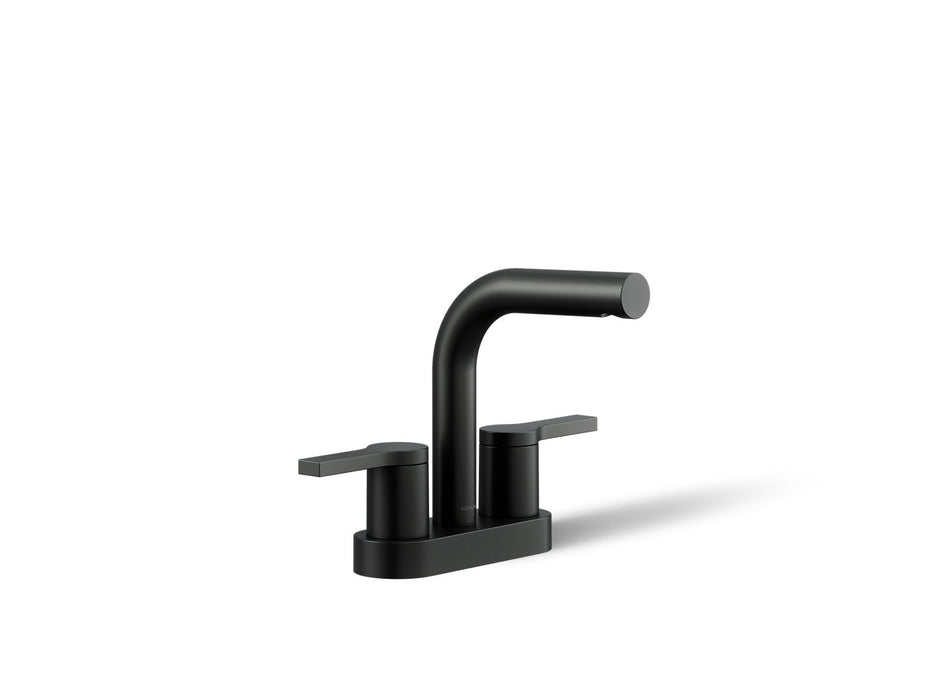 KOHLER K-33591-4N Elate Centerset bathroom sink faucet, 0.5 gpm, matte black