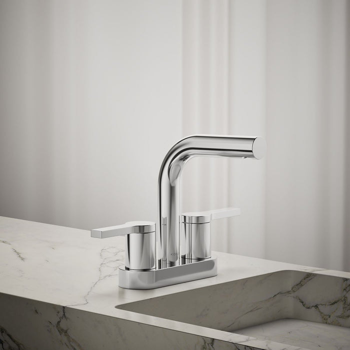KOHLER K-33591-4N Elate Centerset bathroom sink faucet, 0.5 gpm, polished chrome - view 3
