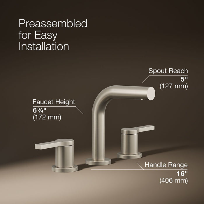 KOHLER K-33592-4K Elate Widespread bathroom sink faucet, 1.0 gpm