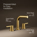 KOHLER K-33592-4N Elate Widespread bathroom sink faucet, 0.5 gpm, vibrant brushed moderne brass - view 4