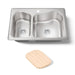 KOHLER K-3361-1 Staccato 33" top-mount double-bowl kitchen sink, stainless steel