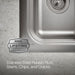 KOHLER K-3361-1 Staccato 33" top-mount double-bowl kitchen sink, stainless steel - view 5