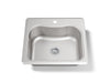 KOHLER K-3362-1 Staccato 25" top-mount single-bowl kitchen sink, stainless steel