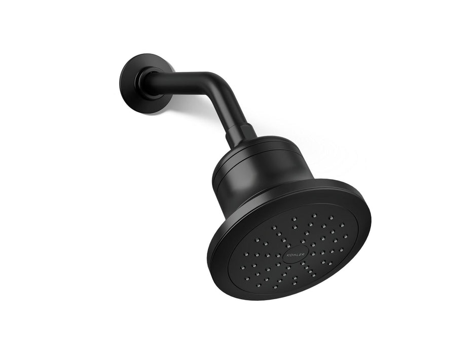 KOHLER K-33631-G Cinq Round single-function filtered showerhead, 1.75 gpm, matte black