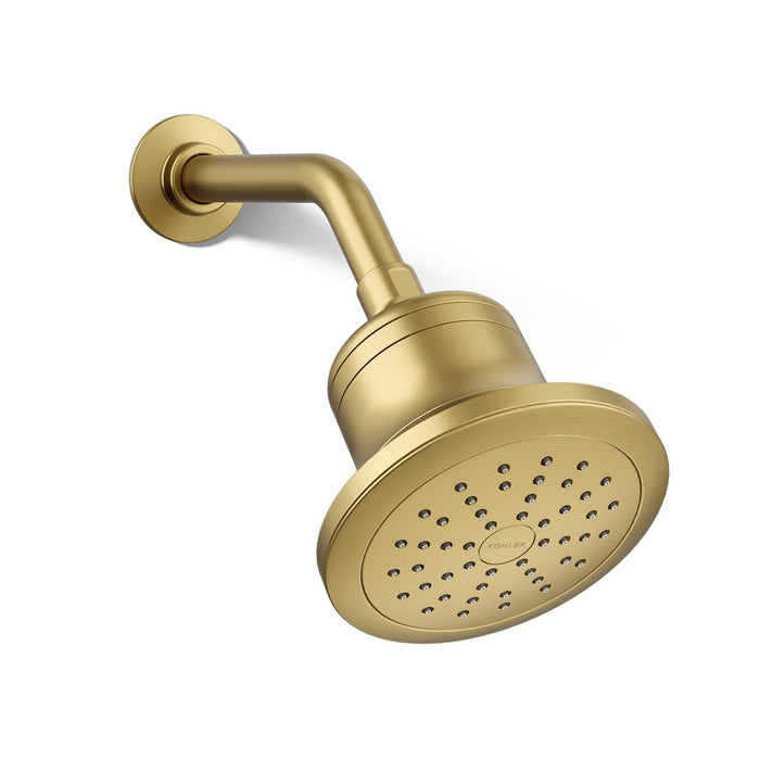 KOHLER K-33631-G Cinq Round single-function filtered showerhead, 1.75 gpm, vibrant brushed moderne brass - view 5