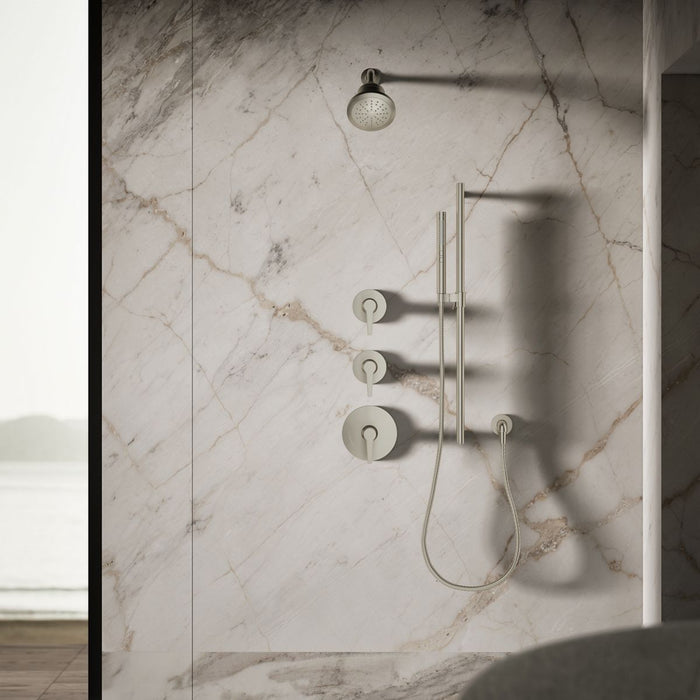 KOHLER K-33631-G Cinq Round single-function filtered showerhead, 1.75 gpm, vibrant brushed nickel - view 3
