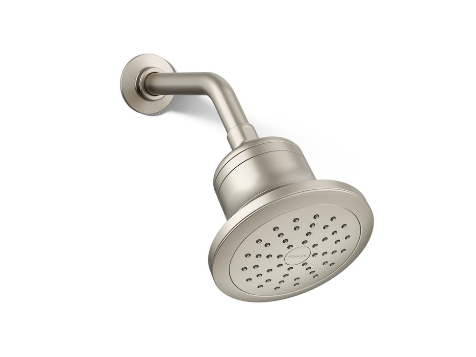 KOHLER K-33631-Y Cinq Round single-function filtered showerhead, 2.5 gpm, vibrant brushed nickel