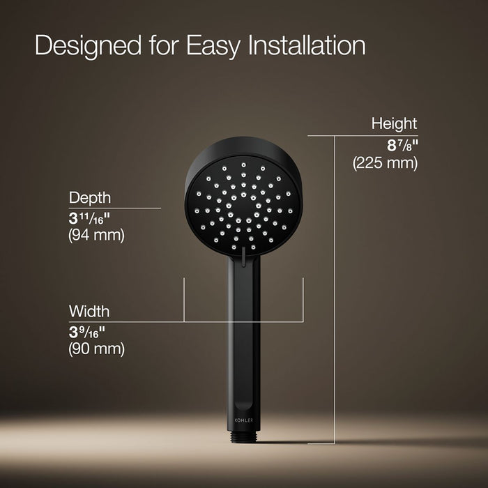 KOHLER K-33640-H Elate Three-function handshower, 1.5 gpm, matte black - view 4