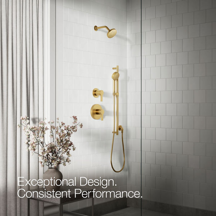 KOHLER K-33640-Y Elate Three-function handshower, 2.5 gpm, vibrant brushed moderne brass - view 4