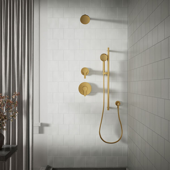 KOHLER K-33641-G Elate Single-function showerhead, 1.75 gpm, vibrant brushed moderne brass - view 2